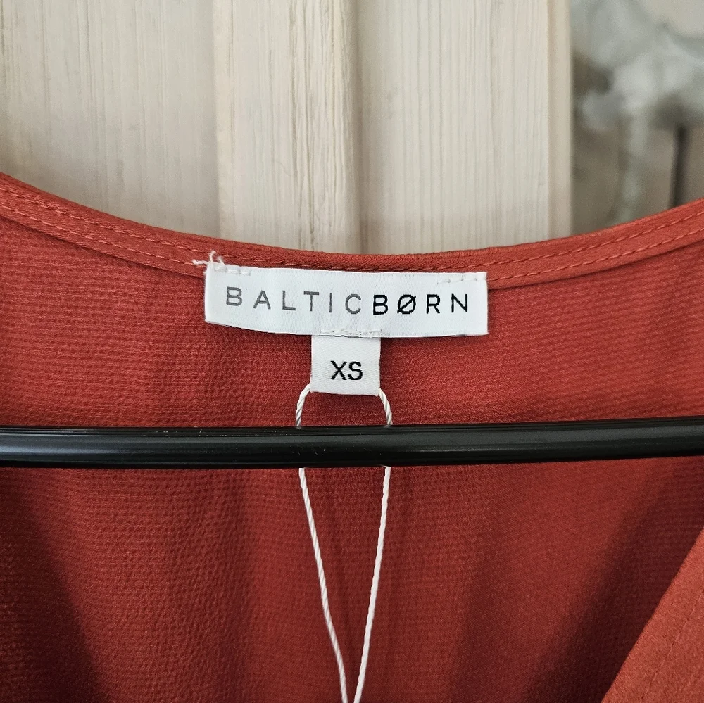 NWT Baltic Born Sicily Satin Rust Maxi Dress - Picture 13 of 13